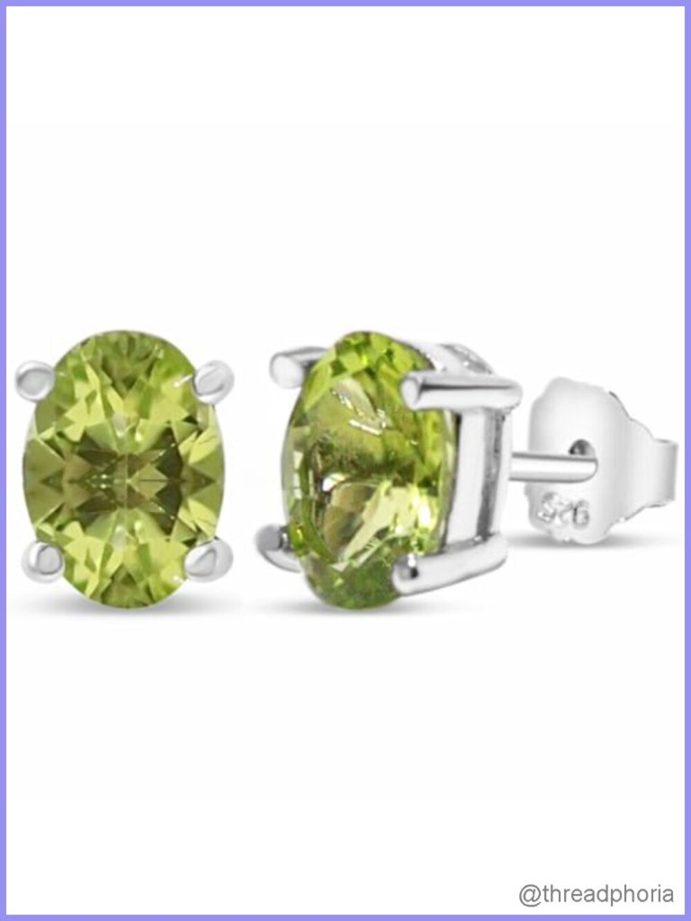 Natural Gemstone Sterling Silver Stud Earrings Birthstone Gift for Women